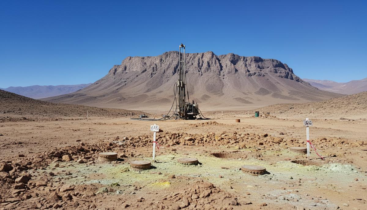 Great Southern Copper завершила бурение на медном проекте Especularita в Чили Оборудование для разведочного бурения в засушливой скалистой местности горнодобывающего проекта в Чили.