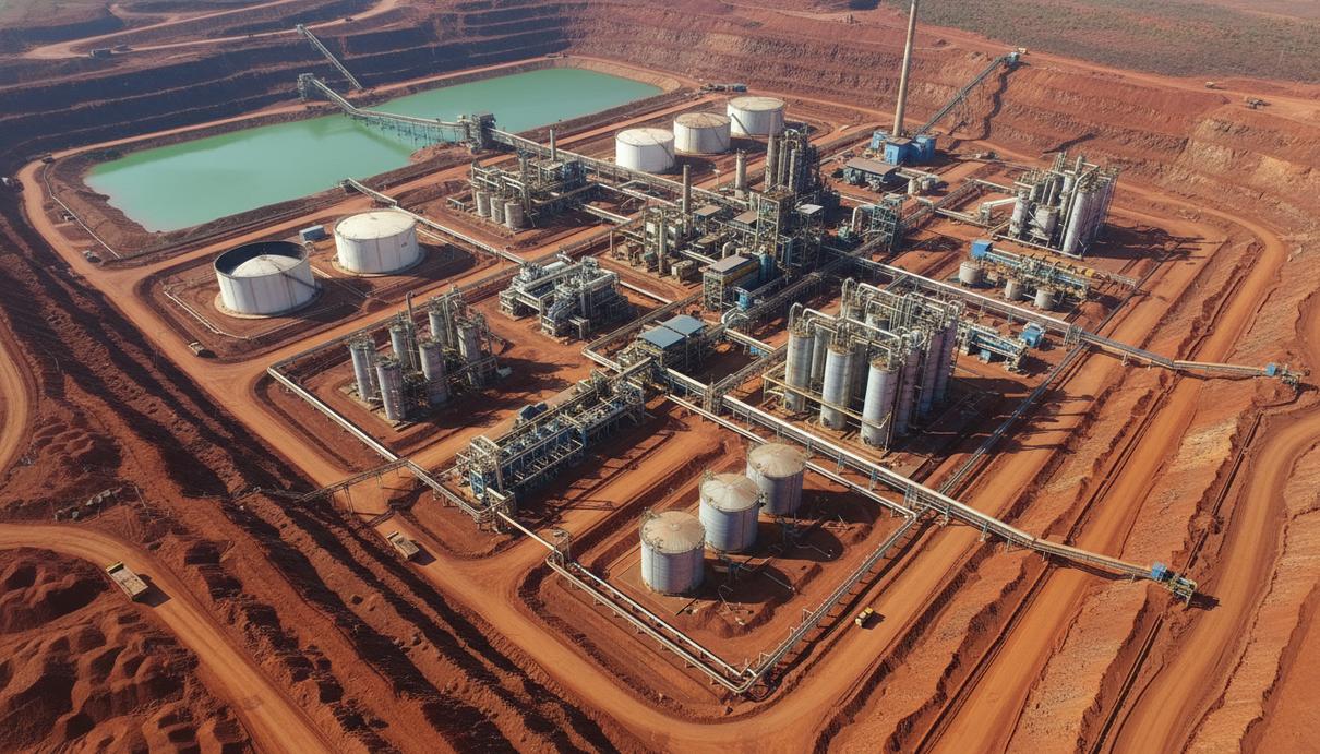 St George Mining привлекла испанские технологии для освоения месторождения Араша Промышленный комплекс и карьеры по добыче полезных ископаемых на фоне красноземов в Бразилии