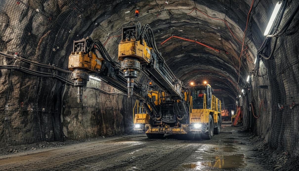 Sandvik представила автоматизированную буровую установку нового поколения DD423i Современная автоматизированная буровая установка с двумя стрелами в подземном туннеле рудника