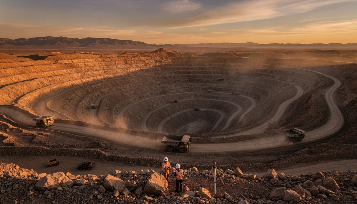 Barrick и Newmont урегулировали споры и расширят совместный актив в Неваде Открытый карьер по добыче золота в пустынной местности Невады с тяжелыми карьерными самосвалами