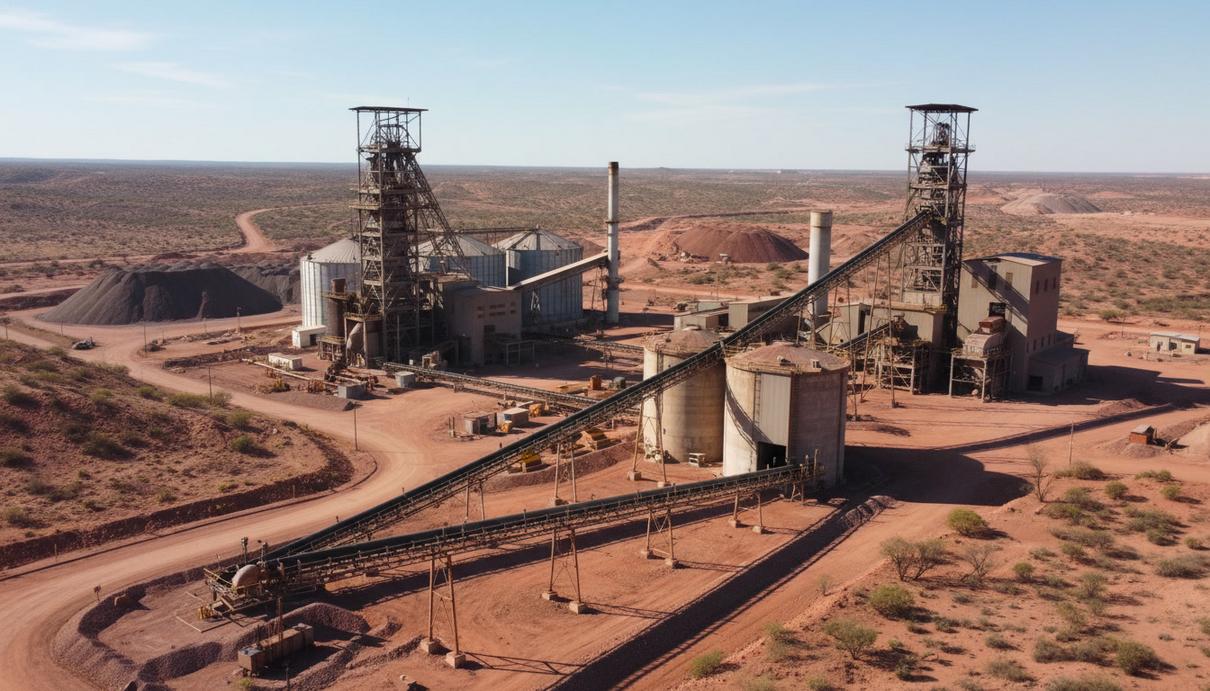 Capstone Copper продаст мексиканский рудник Косамин за 385 млн долларов Обогатительная фабрика и производственные корпуса подземного медного рудника на фоне холмистого пейзажа